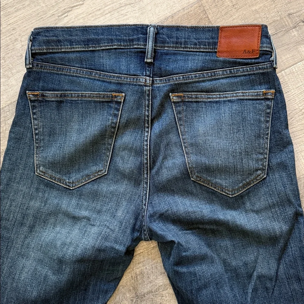 Abercrombie & Fitch Dark blue athletic slim stretch Jeans - Picture 6 of 7